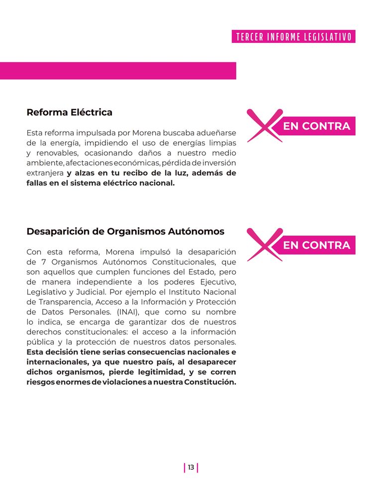 Página 13 del Informe