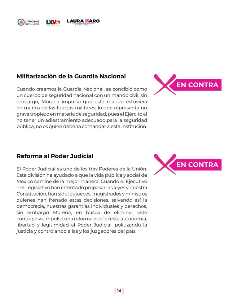 Página 14 del Informe